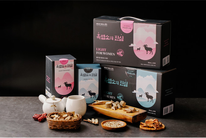 흑염소의 진심 80ml x 30포/흑심 라이트 여성용 라이트 남성용 패밀리 골드플러스/흑염소 엑기스 건강즙 진액, 30개