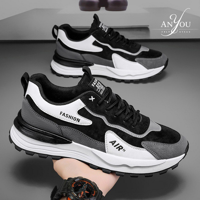 ANYOU 남성 패션 운동화 데일리 스니커즈 트레이닝화 캐주얼 신발 경량 쿠션런닝화