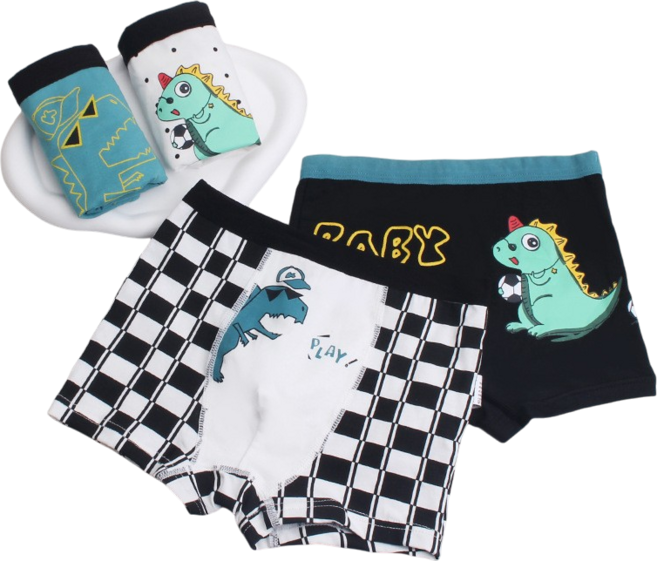 Mommywant 男童純棉四角褲4入組