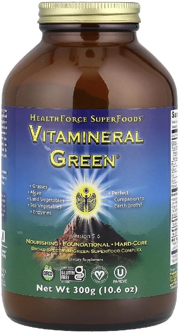 헬스포스슈퍼푸드 비타미네랄 그린 Vitamineral Green 버전5.5 300g, 1개 - 쿠팡