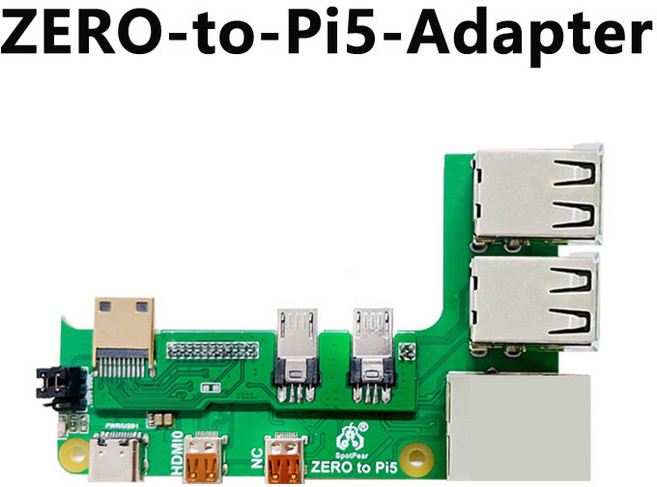 Raspberry Pi Zero to 5 인터페이스 어댑터 2w Pi5 확장 보드 Pi0 USB 허브 RJ45 HAT, 04 PI5-3USB-RJ45b