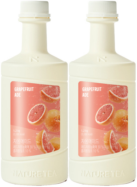 네이쳐티 자몽 에이드 1.2kg 2개세트, 2개