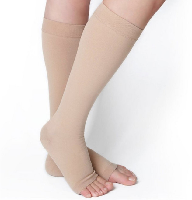 칼브라운 무릎형 압박용밴드 의료기기 의료용 압박스타킹 종아리 혈액순환 간호사 임산부, 1세트, 종아리/무릎형
