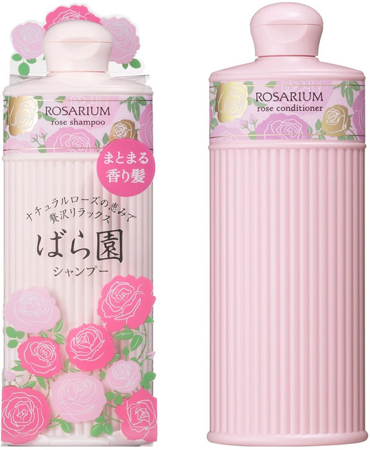 시세이도 로사리움 로즈 샴푸 300ml + 컨디셔너 300ml, 1세트