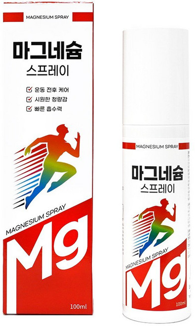 뿌리는 마그네슘 스프레이 뿌리는 스포츠 바디 릴렉스 마사지, 1개, 100ml