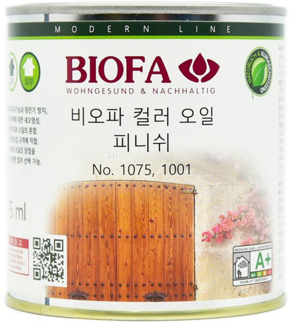 비오파 컬러 오일 피니쉬 375ml 내외부 실크광택, 1062 터키목색, 1개