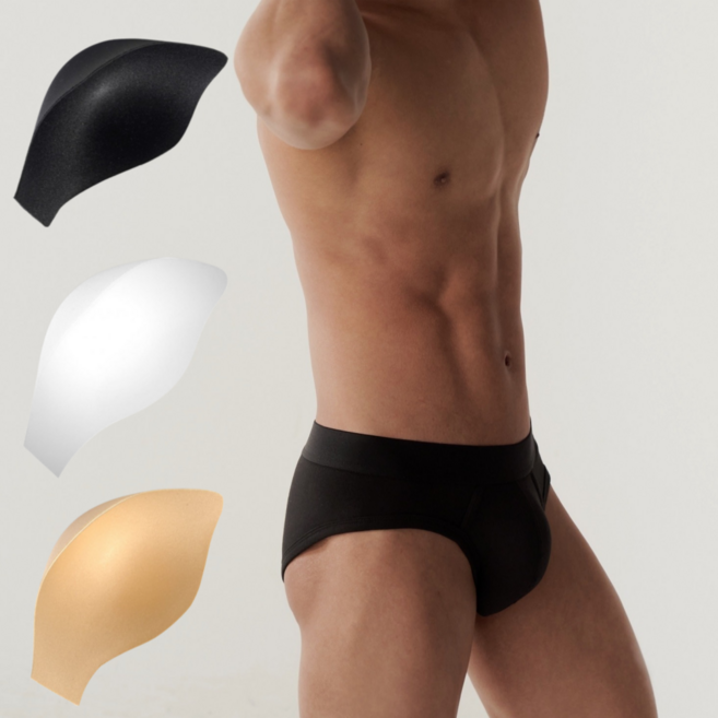 남자 바디프로필 보형물 속옷 패드 앞뽕 고추뽕 볼륨업 보정 뽕패드 낭심패드, 살구색, 1개