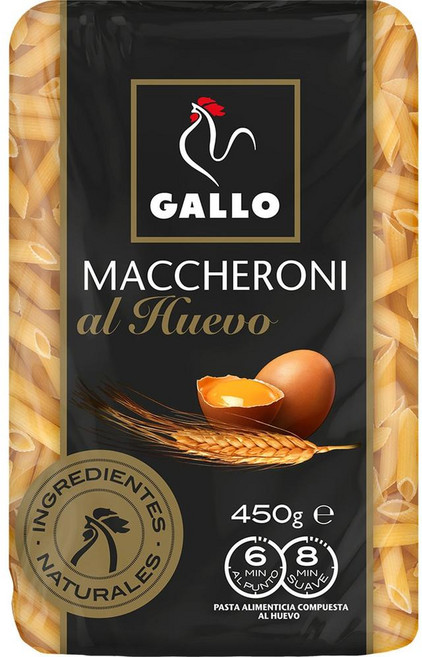 스페인 갈로 GALLO Egg macaroni 에그 마카로니 파스타, 2개, 450g