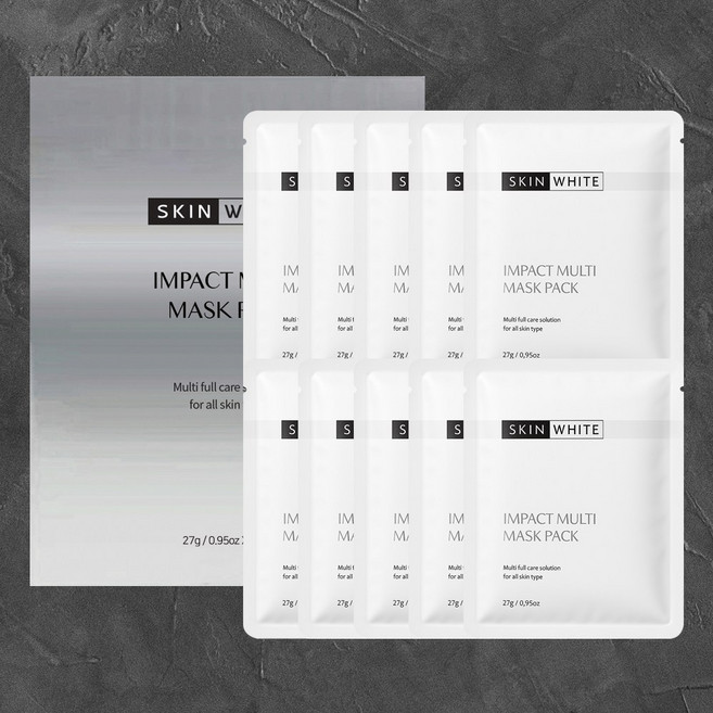 스킨화이트 임팩트 멀티 마스크팩 미백 화이트닝, 1개, 10개입