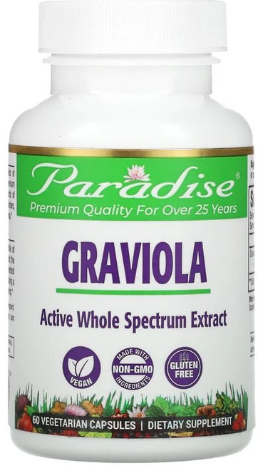 파라다이스 허브 그라비올라 60 식물성 캡슐 가시여지 잎 추출물 효능 효과, 1개, 기본, 60정 - 쿠팡