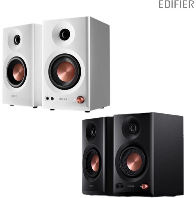 [스마트박스]Edifier 에디파이어 MR3BT 블루투스 감청급 데스크탑 스피커 컴퓨터 가정용 스피커, 블랙