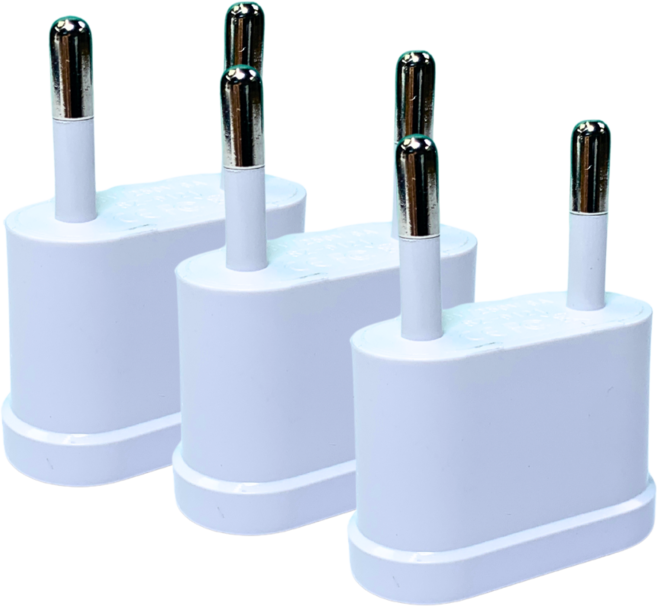 나폴리가든 110V 변환어댑터 해외 여행용 플러그 돼지코 (유럽형), 3개