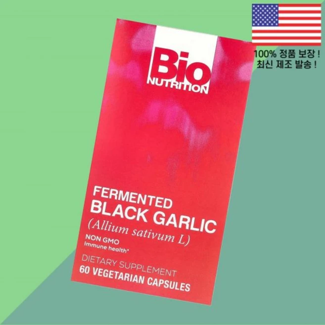 바이오 뉴트리션 발효 퍼멘티드 흑마늘 갈릭 450mg 식물성 베지캡슐 60정 Bio Nutrition Fermented Black Garlic 60 Vegetarian Caps, 1개 - 쿠팡