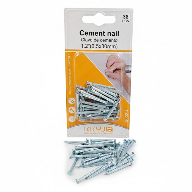 깔끔한 소분 포장 다용도 중형 강철 콘크리트 시멘트 못 세트, 2개