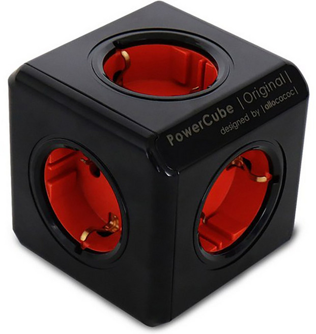 파워큐브 오리지널컬러 멀티탭 5구, 7.5cm, 블랙, 1개