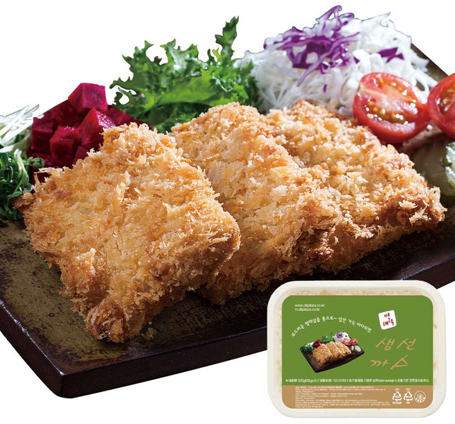 생선까스 80g 12장 3팩 각 4장 바삭촉촉 업소용 가정용 냉동 트레이포장, 12개