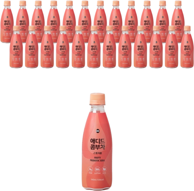 애디드 콤부차 스윗자몽, 340ml, 24개