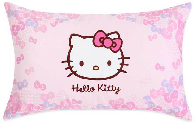 산리오 아동베개 도트리본 헬로키티 솜포함, 혼합