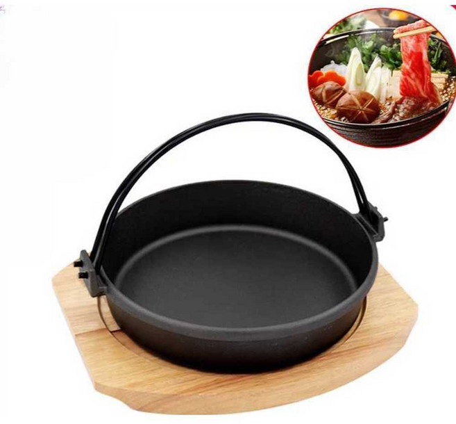일본 냄비 나베 손잡이 팬 오뎅 캠핑용 전골 뚝배기 무쇠 어묵탕, 22cm 냄비