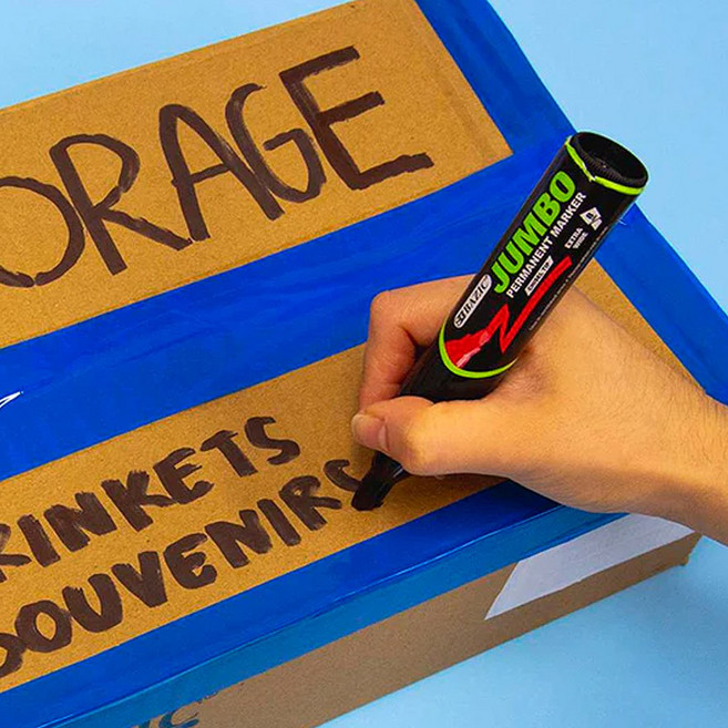 [쿠팡단독 미국BAZIC문구] 점보 유성매직, 2개입, 검정