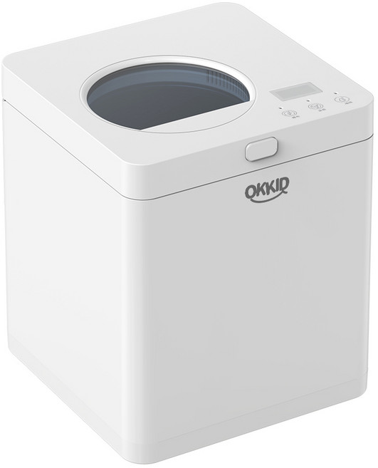 OKKID 음식물 처리기 가정용 건조 분쇄형 분리세척, 화이트, 식품 가공기