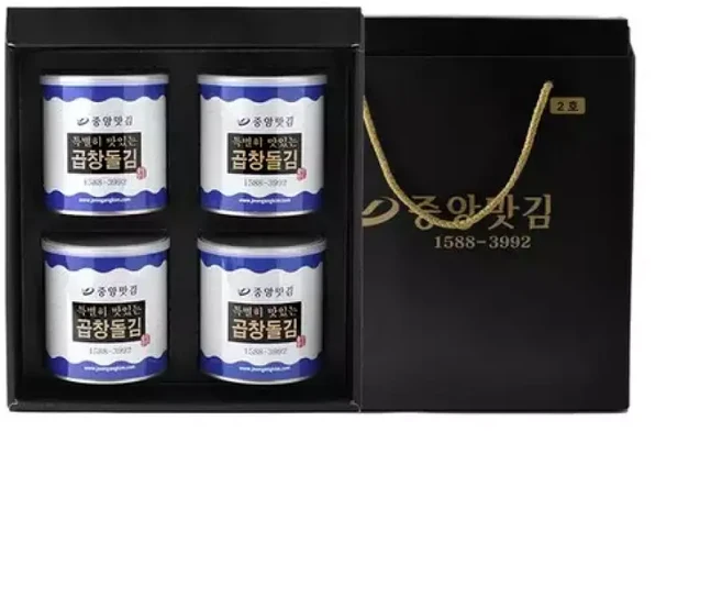 G 특별히 맛있는 곱창김 돌김 4캔 선물세트 2호, 1개