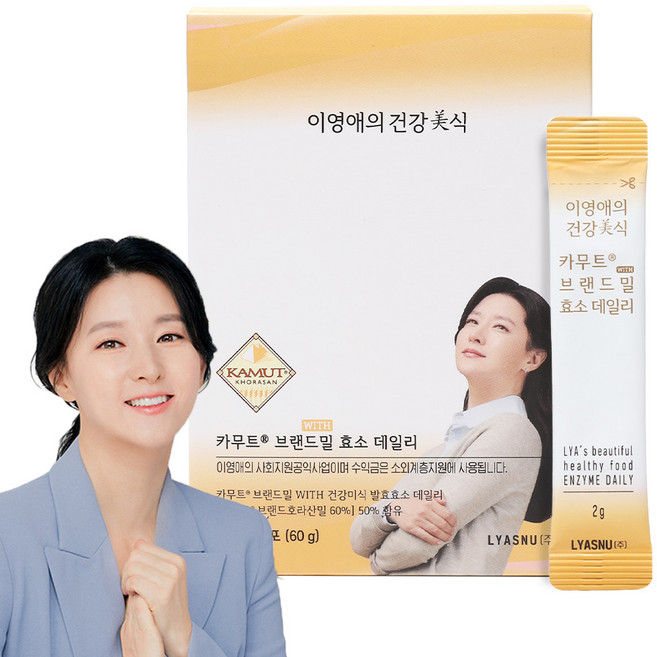 이영애의건강미식 카무트 브랜드밀 효소 데일리 30p, 60g, 1개