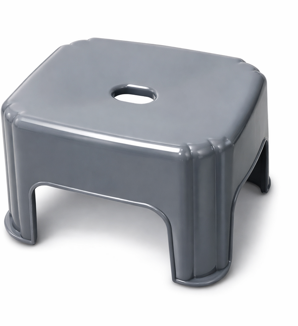 나코 목욕탕 욕실의자 작은 플라스틱 어린이 간이 미니의자 캠핑용, 그레이
