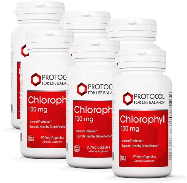 프로토콜 클로로필 100mg 캡슐 PROTOCOL FOR LIFE BALANCE Chlorophyll, 6개, 90정 - 쿠팡