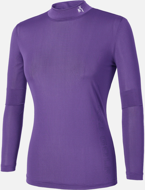 [김영주골프] 여성 냉감 반폴라 긴팔 티셔츠_스판 아이스폴라