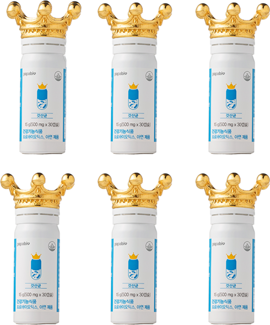 파파비오 갓산균 유산균 프로바이오틱스 아연 500mg X 30캡슐, 6박스, 30정