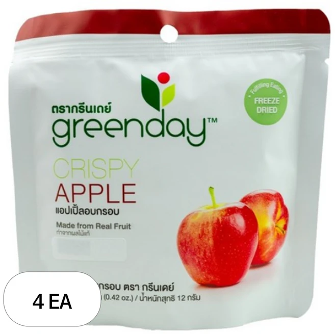 greenday 크리스피 사과, 12g, 4개 - 쿠팡