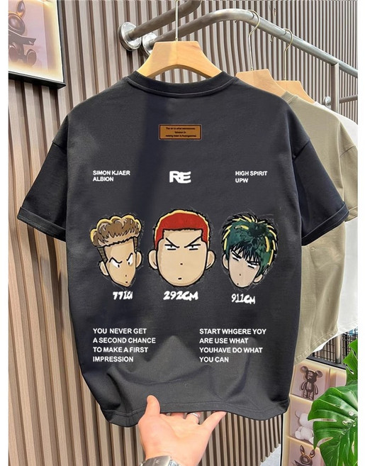 슬램덩크 반팔티 티셔츠 반팔 반소매 여름 강백호 서태웅 송태섭 남녀공용 빅사이즈 굿즈