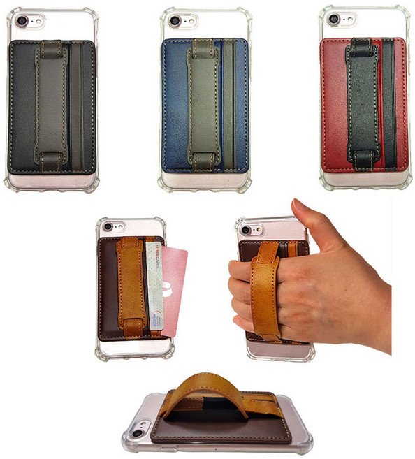 갤럭시S25울트라 SM-S938N 카드수납과 손밴드그립 투명방탄젤리 실리콘 휴대폰 케이스