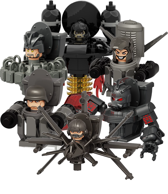 로앤제이 스키비디 토일렛 미니블록 6종세트 아스트로 토일렛 세트, 1개 세트(6pcs), 1개