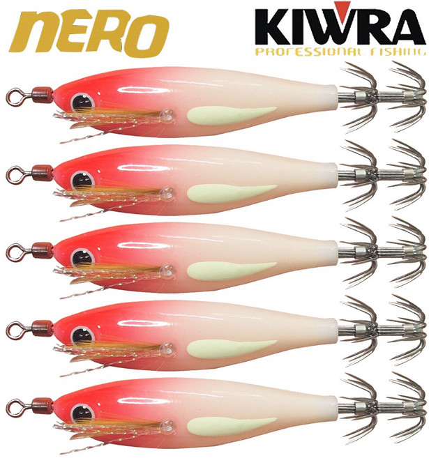 키우라 네로에기 55 미니 아이비 에기 갑오징어 쭈꾸미 문어 에기, 5개, 6g, 001 레드헤드