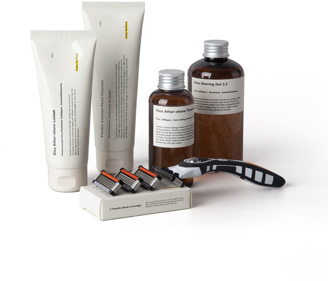 레이지소사이어티 5중날 면도기 풀케어 패키지, 1세트, 면도 패키지 6종