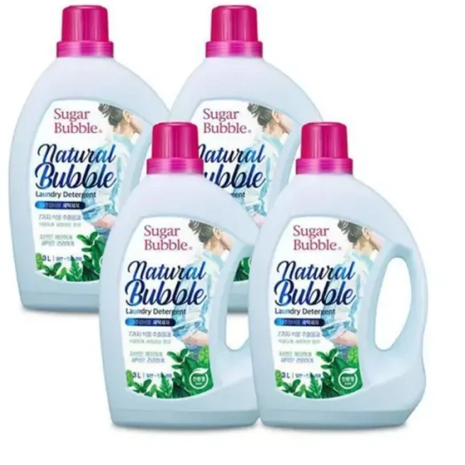 슈가버블 친 환경 세탁세제 내추럴버블 3L 4 jh유통