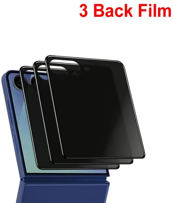 삼성 갤럭시 플립 렌즈 안티스파이 호환 커버 FE 필름 하이드로겔 강화유리 프라이버시, 3 Back Glass, 3개