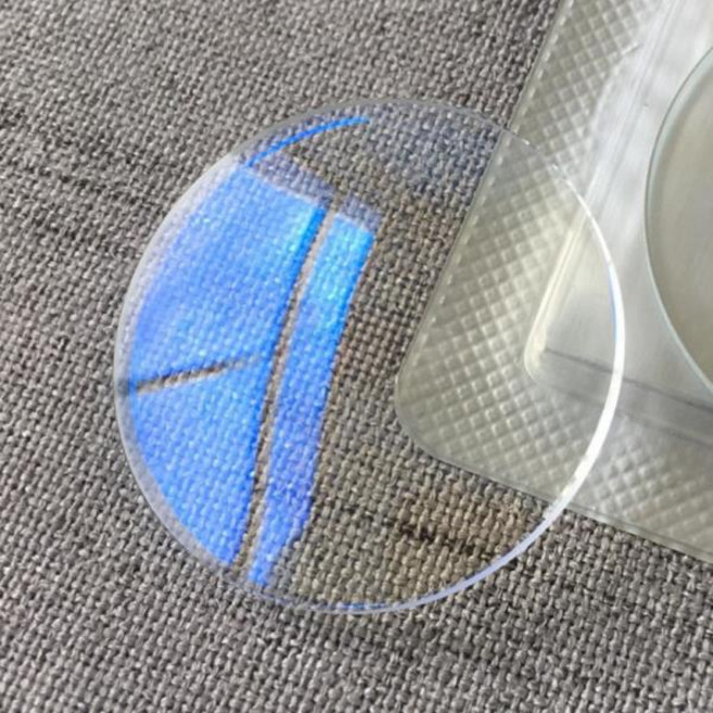 미네랄 블루 색조 더블 돔 시계 유리 라운드 크리스탈 직경 28mm-37.5mm 2.0mm, 16 36.5mm