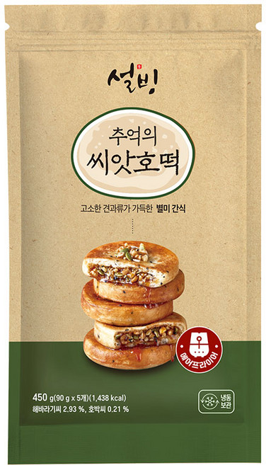 설빙 추억의 씨앗호떡, 15개, 90g