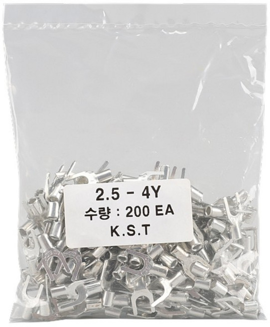 경성 압착터미널 소포장 2.5SQ x 4Y봉200EA, 1개