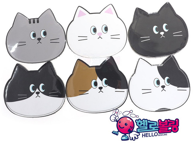 위글다운 고양이 코팅 볼타월 턱시도 [6컬러] / 볼링 볼타월 / 그립력+기름제거 베스트상품, 삼색냥, 1개
