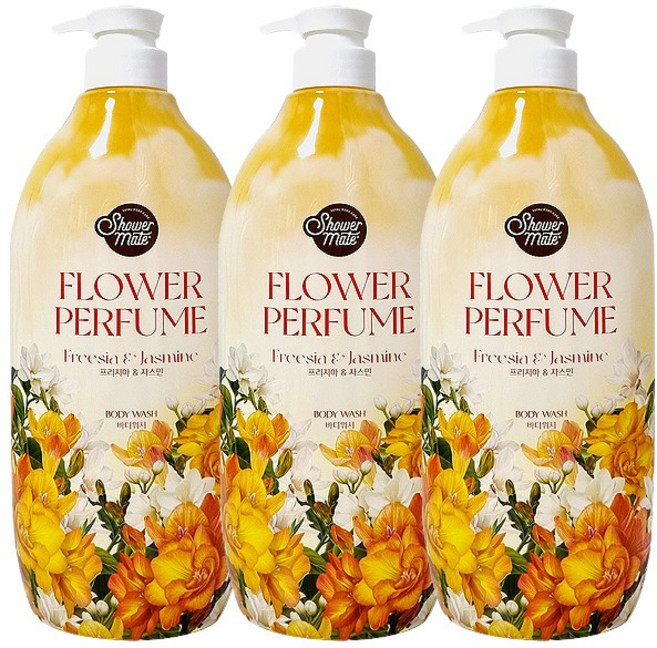 샤워메이트 퍼퓸 바디워시 대용량 900ml 프리지아, 3개