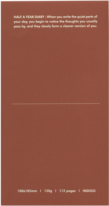 인디고 만년형 기본 6개월 위클리 핸디 다이어리, 브릭, 1개, 브릭