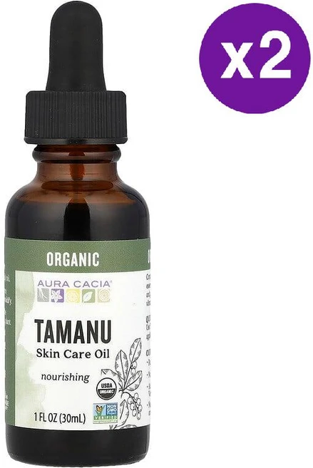 아우라카시아 타마누 스킨 케어 오일 30ml 2개 Aura Cacia Tamanu Skin Care Oil - 쿠팡