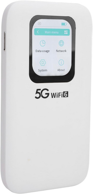 5G WiFi 모바일 핫스팟 휴대용 6 라우터로 최대 16대의 기기 2.01 터치스크린 나노 SIM 카드 슬롯 IP67 7100mAh 충전식 배터리 지원