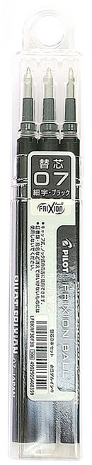 PILOT 0.7mm 열볼펜 아이롱펜 열펜 (리필심) 3색상, 블랙(3개)