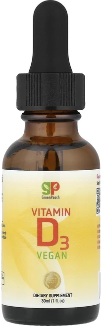 GreenPeach 비건 비타민D3 40mcg(1600IU) 30ml(1fl oz), GreenPeach비건비타민D340mcg1600IU30, 1개, 30ml - 쿠팡