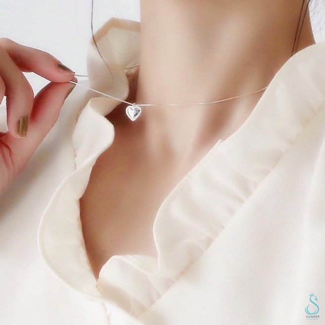 SUMMER韓 925純銀 桃心 韓國 時尚飾品